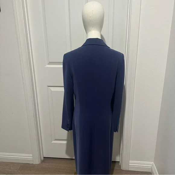 Kasper Women's Classic Blue Trench Coat - Picture 3 of 5